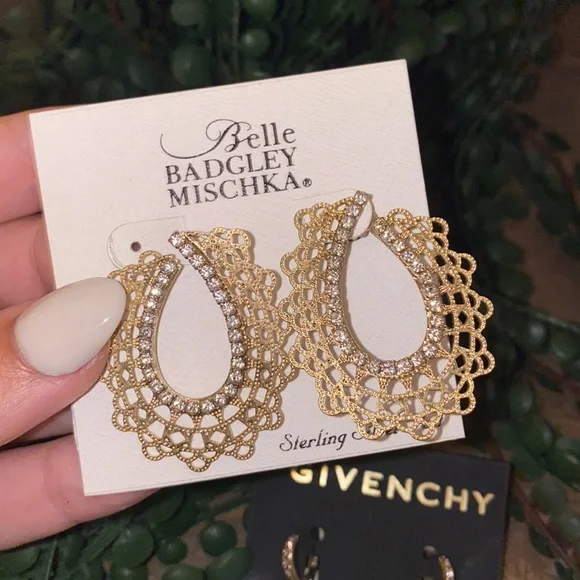 Badgley Mischka Jewelry Sterling Silver Earrings Poshmark